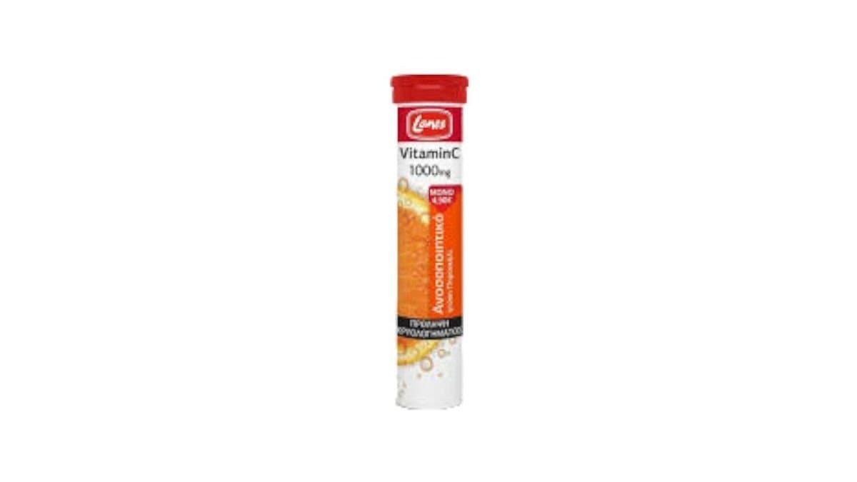 Lanes Vitamins C 1000mg 20 Eff.Tablets Orange Flavour
