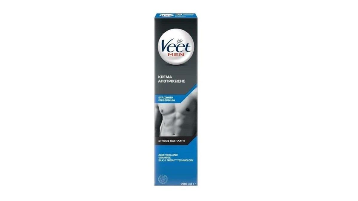 Veet Men Body & Chest Hair Removal Cream For Sensitive Skin, 200ml