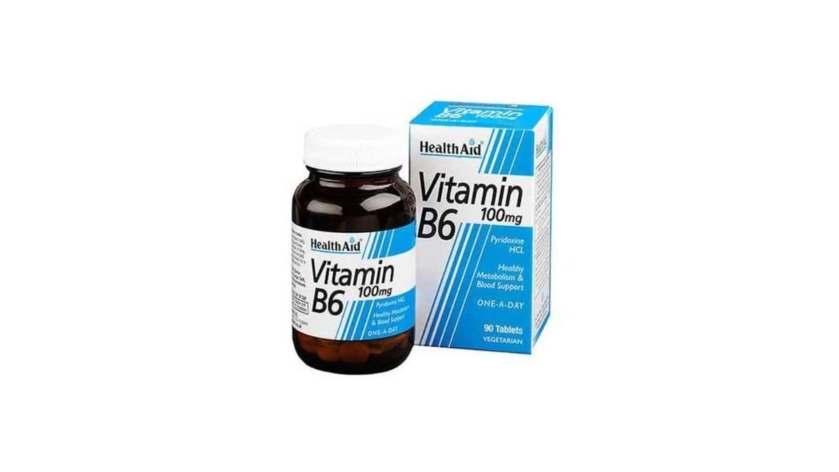 Health Aid Vitamin B6 (Pyridoxine Hcl) 100mg, 90Tabs