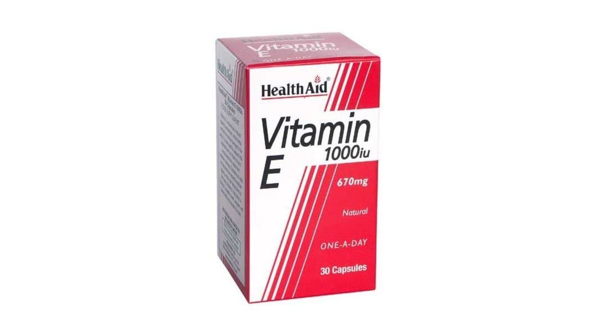 Health Aid Vitamin E 1000Iu (670mg), 30Caps
