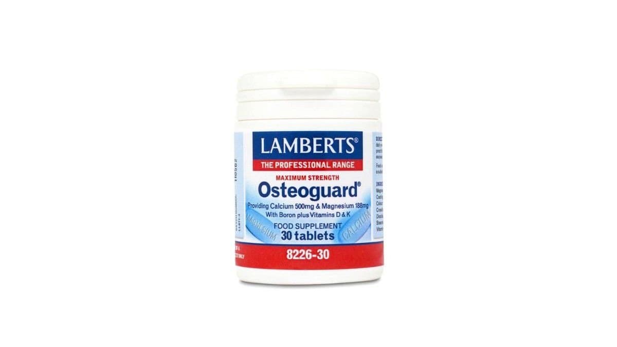 Lamberts Osteoguard, Calcium 500mg & Magnesium 188mg With Boron Plus Vitamin D & K X 30 Tablets - For Healthy Bones