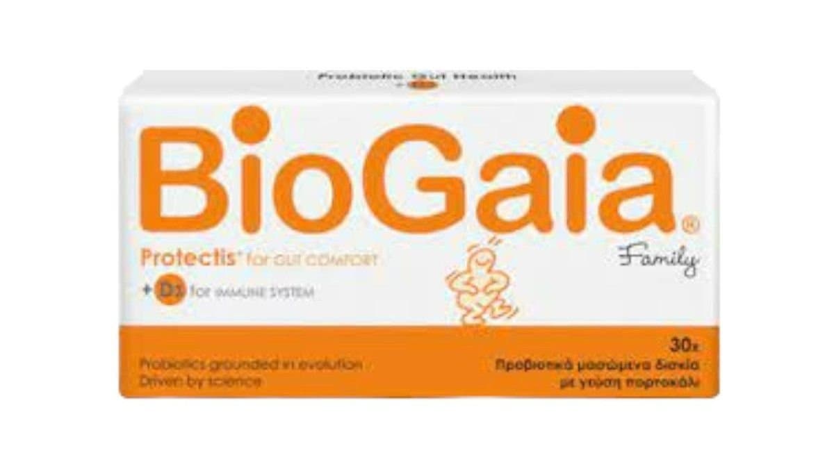 Biogaia Protectis Family Probiotics Lemon Flavor, 30 Chew.Tabs
