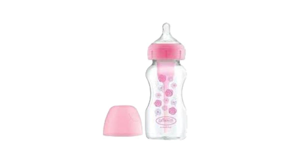 Dr. Brown's Options+ Wide-Neck Anti - Colic Floral Pink 0m+ Bottle 270ml