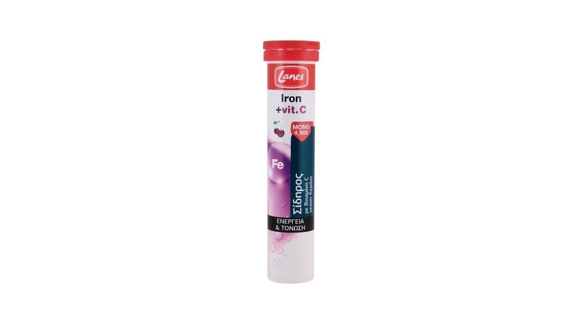 Lanes Iron & Vitamin C 20 Eff.Tabs Cherry Flavour