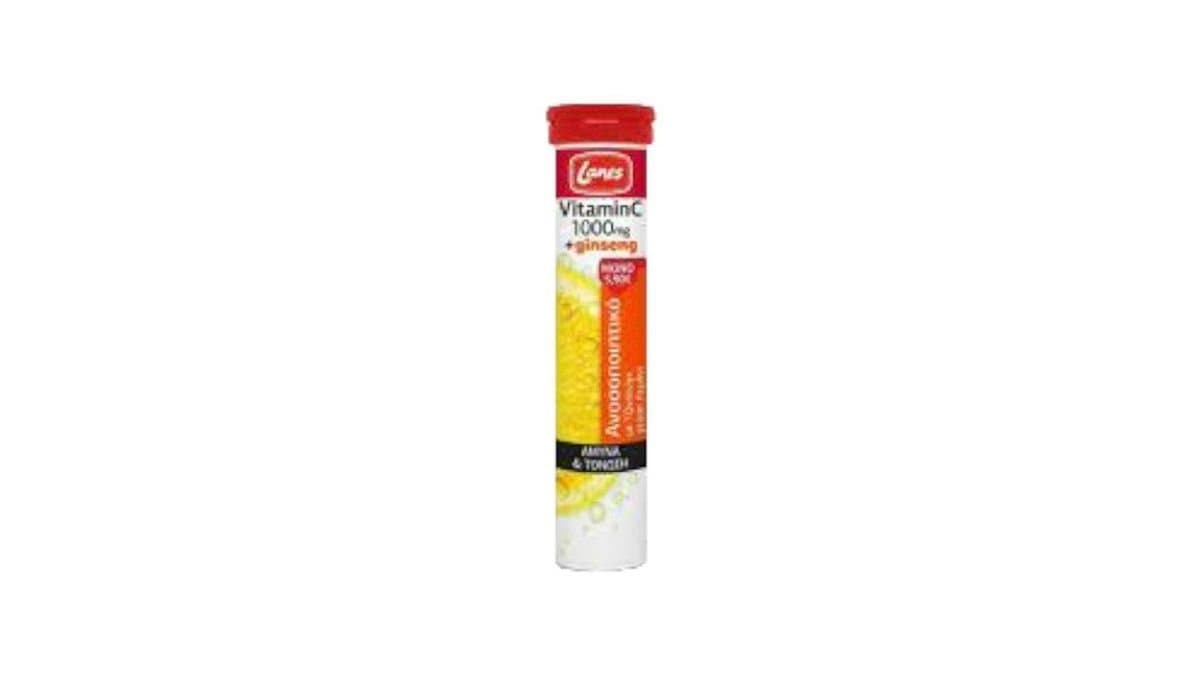 Lanes Vitamin C 1000mg & Ginseng 20 Eff. Tabs Lemon Flavour
