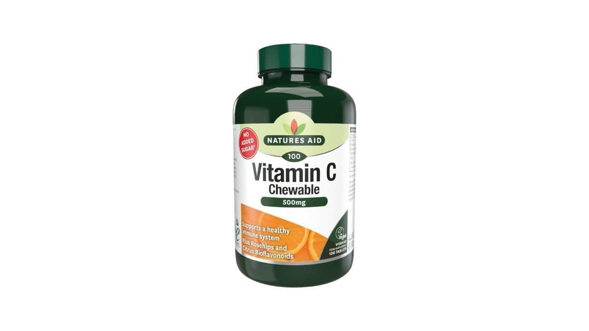 Natures Aid Vitamin C 500mg Sugar Free 50 Chewable Tabs