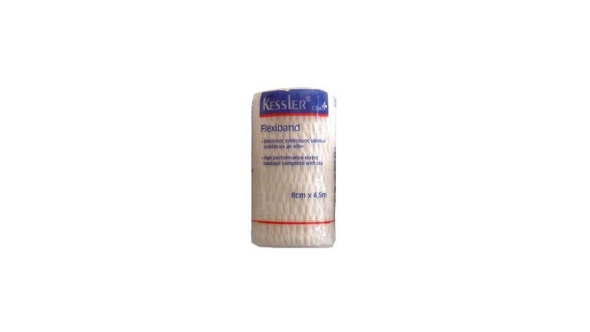 Kessler Flexiband High Performance Elastic Bandage with Clips 8cm x 4.5m 1pc