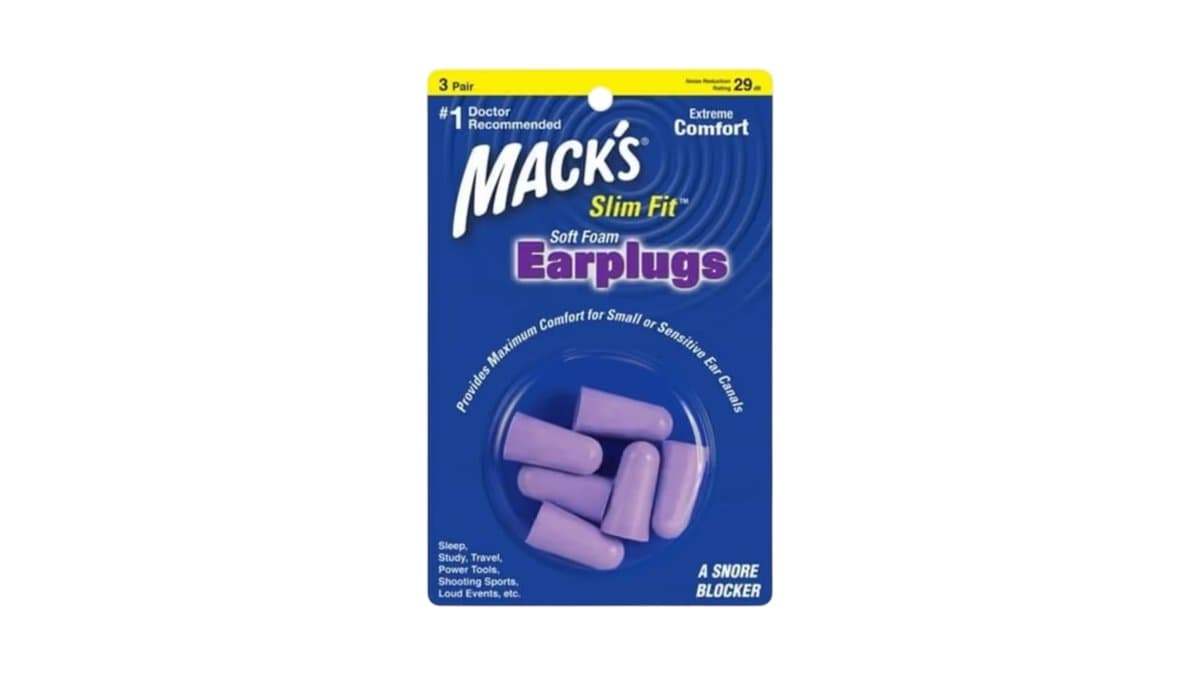 Mack's Slim Fit Soft Foam Earplugs 31dB 3 Pair