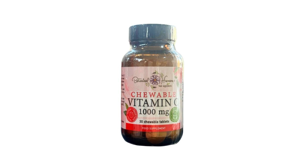 Botanical Harmony Vitamin C 1000mg Chewable Tablets Raspberry
