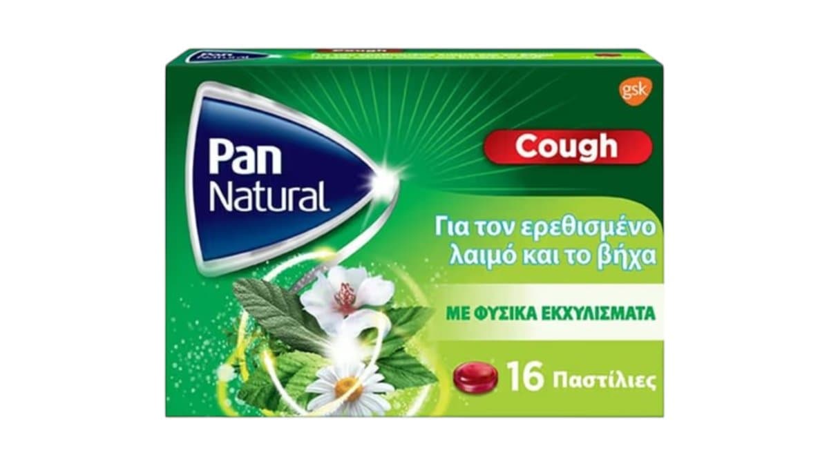 Pan Natural Sore Throat Pastilles, 16Pcs