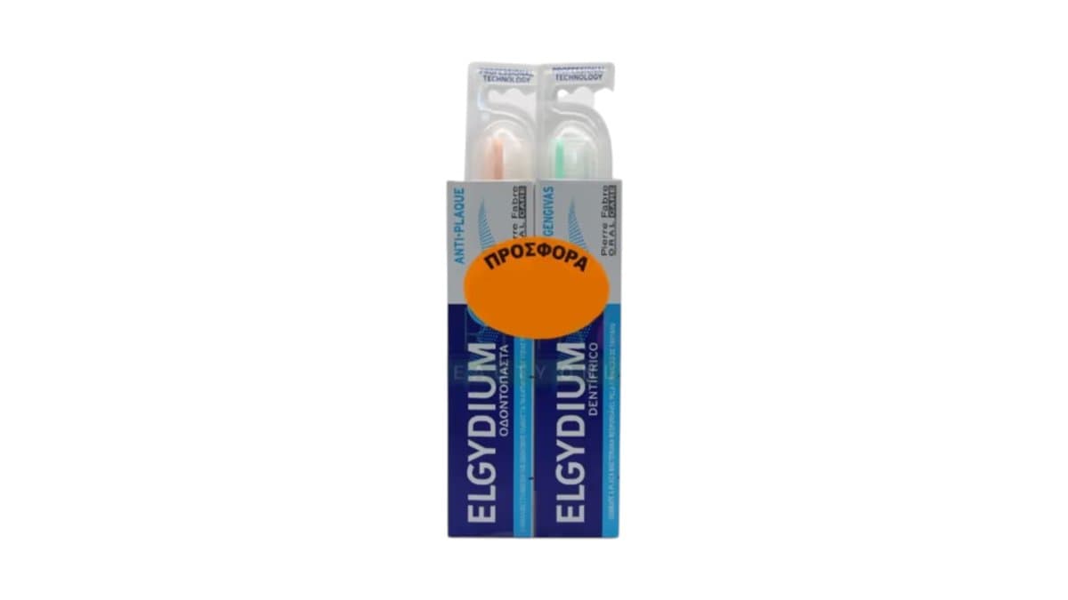 Elgydium Kit Anti-Plaque 2X75ml & Toothbrush