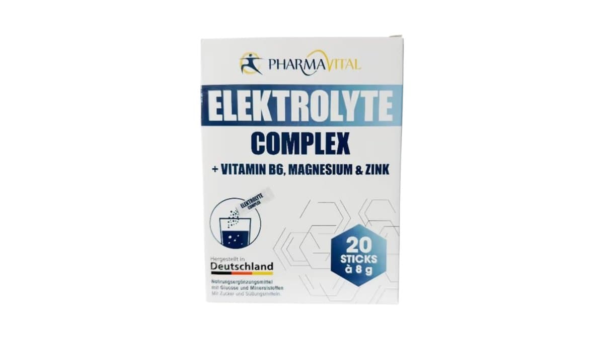 Pharmavital Electrolyte Complex, Vitamin B6, Magnesium &  Zinc 20 Sticks