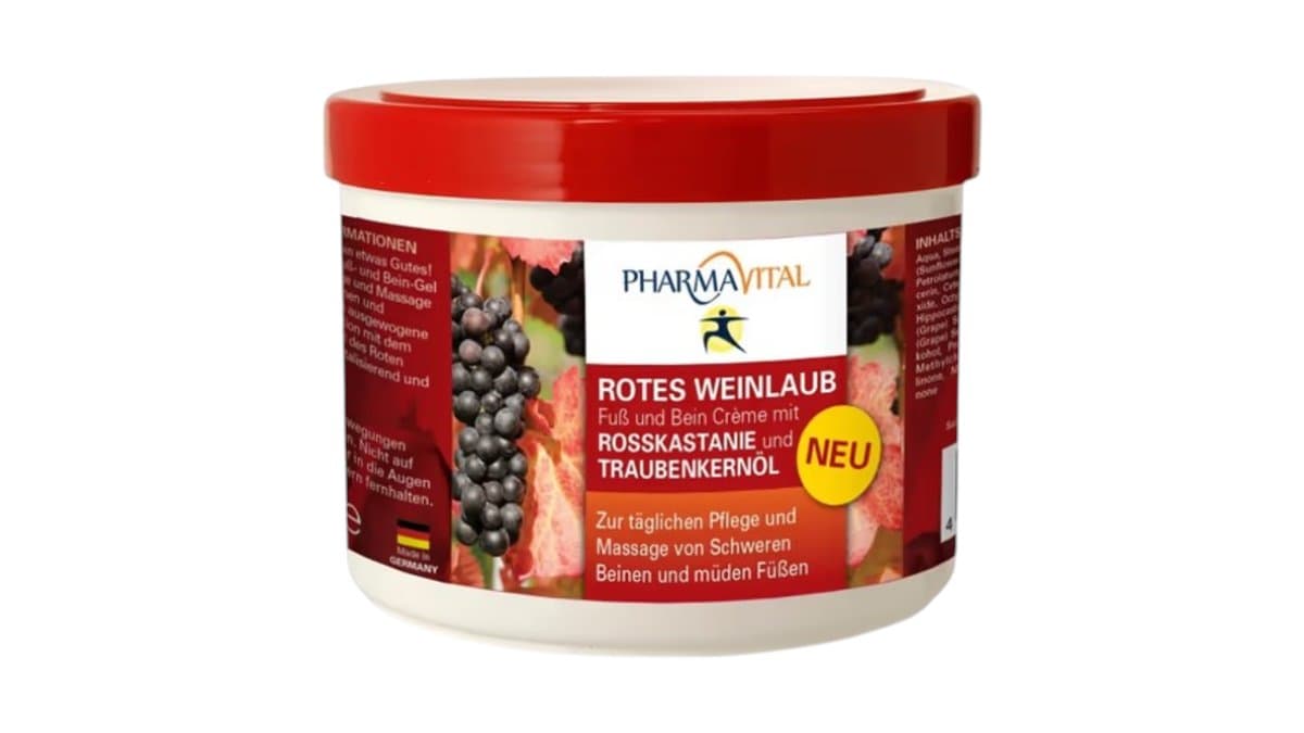 Pharmavital Rotes Weinlaub  Red Wine Foot Cream  500ml