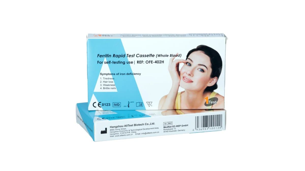 ALLTEST Ferritin Rapid Test Cassette (Whole Blood) - For Self-Testing Use 1pc
