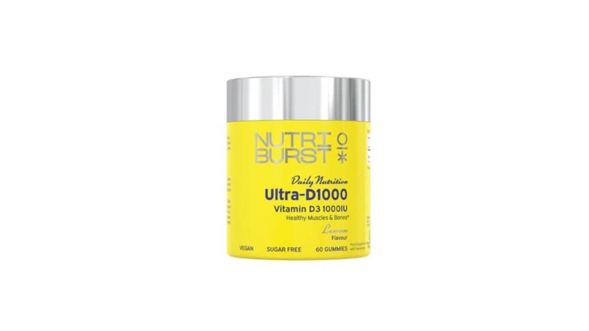 Nutriburst Daily Nutrition Ultra-D1000 Vitamin D3 1000IU Lemon Flavour 60 Gummies