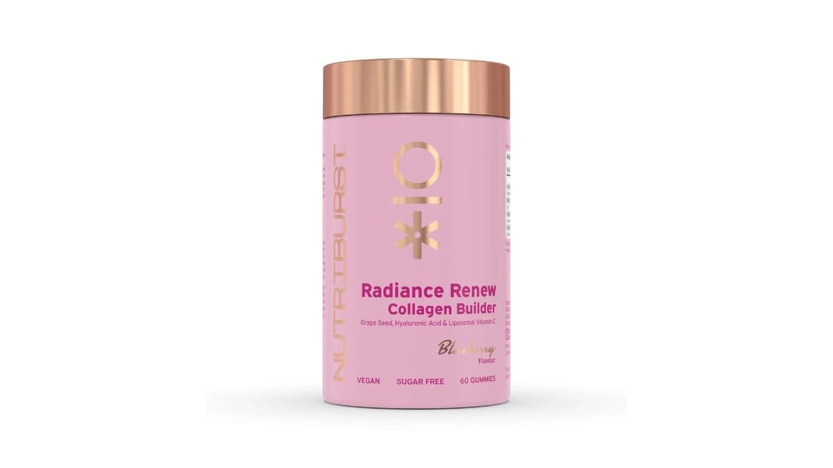 Nutriburst Radiance Renew Collagen Builder Blueberry Flavour 60 Gummies