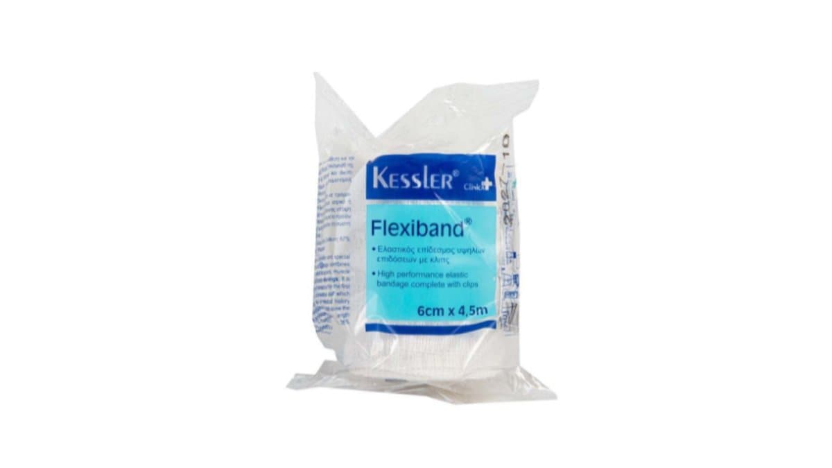 Kessler Flexiband High Performance Elastic Bandage with Clips 6cm x 4.5m 1pc