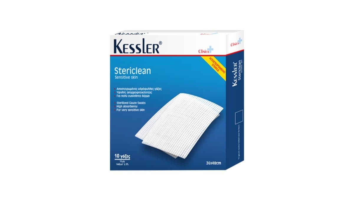 Kessler Stericlean Sterile Hydrophilic Gauze Swabs 36x40cm 10pcs