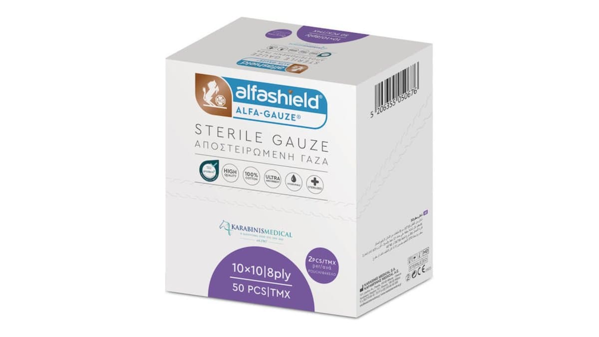 Alfashield Alfa-Gauze 10 x 10cm 8ply 1pc (2 Gauzes)