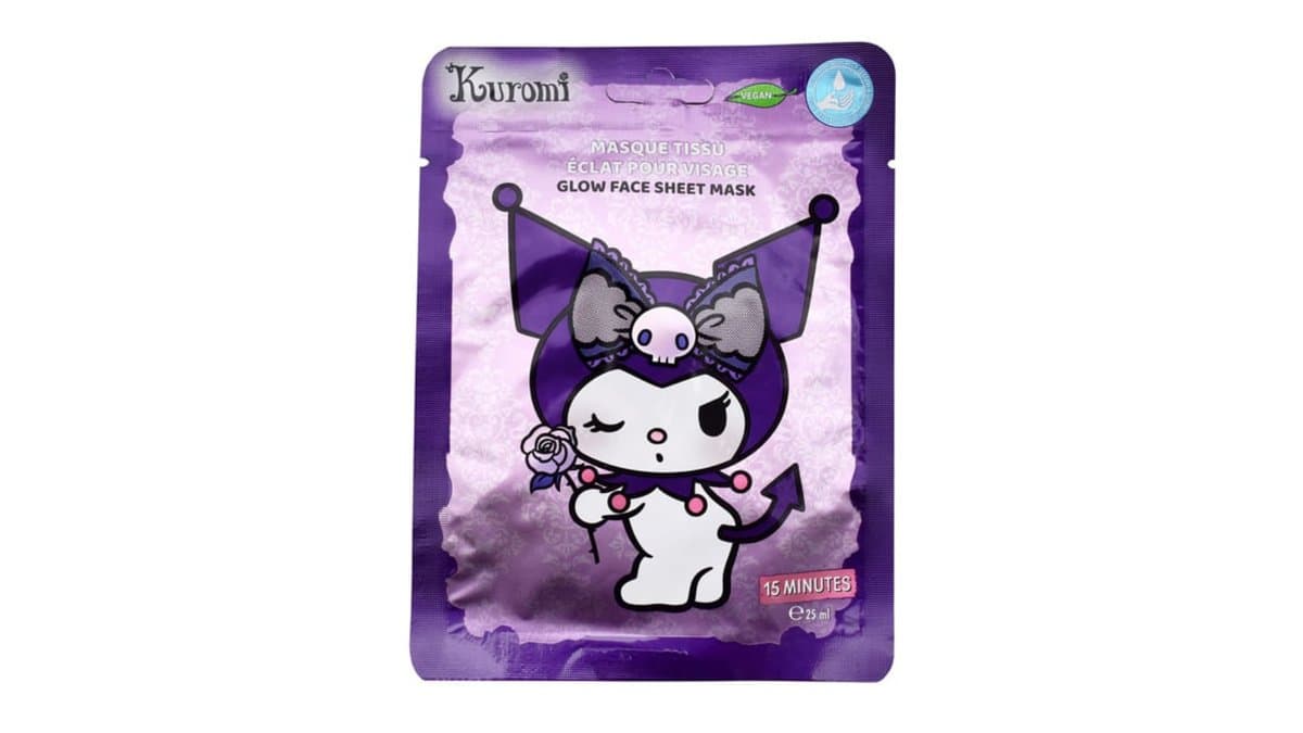 Take Care Glow Face Sheet Mask Kuromi 15min 1pc