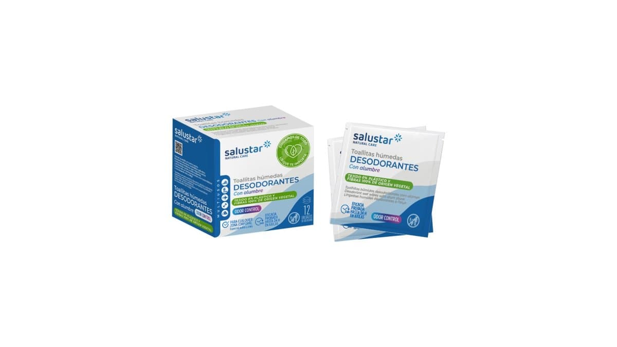 Salustar Deodorant Wet Wipes - Alum Rock - Individual Practical Packaging