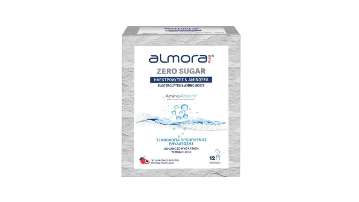 Almora Electrolytes & Amino Acids Zero Sugar 12 Sachets Tropical Fruit Flavour