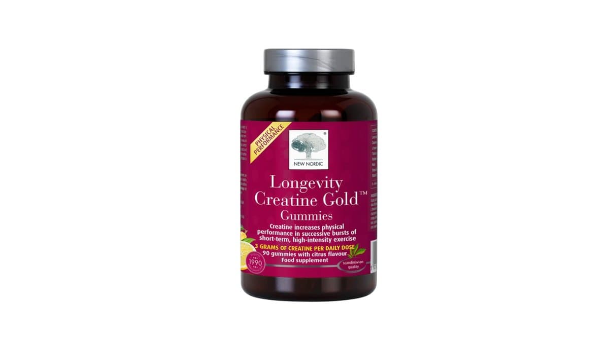 Nordic Longevity Creatine Gold 90 Gummies Citrus Flavour