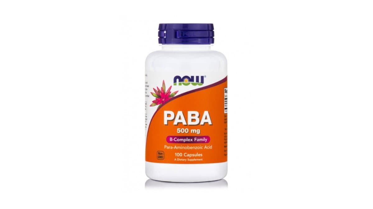 Now PABA 500mg (Para-Aminobenzoic Acid) 100 Veg Caps
