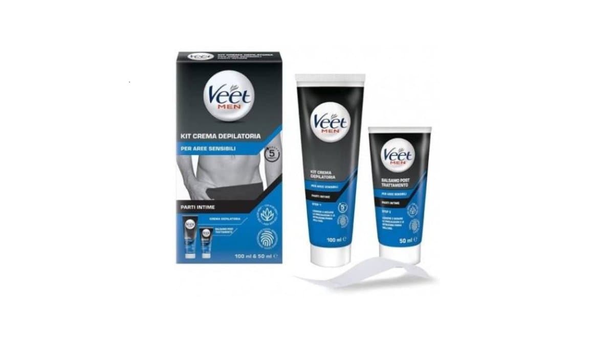 Veet Men Waxing Kit For Sensitive Skin For Sensitive Areas 100ml & 50ml