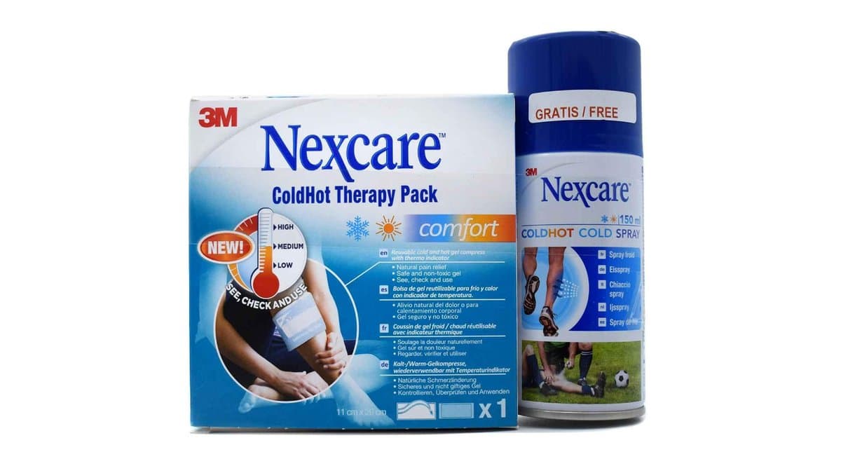 3M Nexcare Cold Hot Therapy Pack Reusable 1pc 11cm x 26cm & FREE Cold Hot Spray