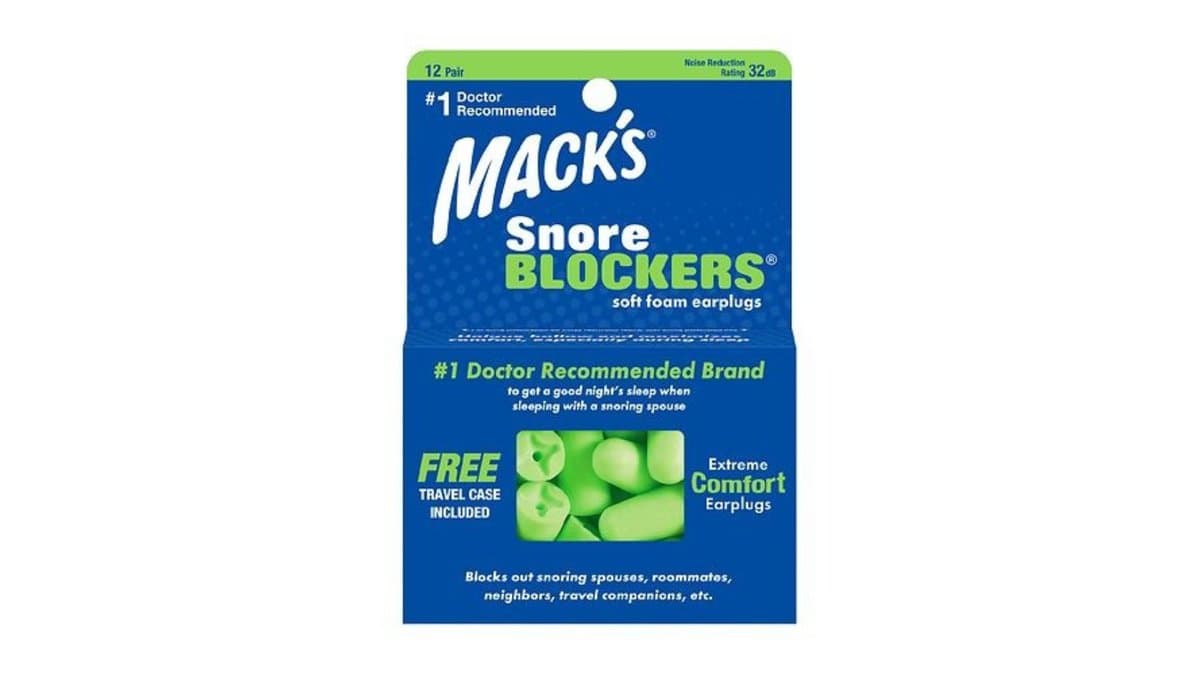 Mack's Snore Blockers Soft Foam Earplugs 32dB 12 Pair