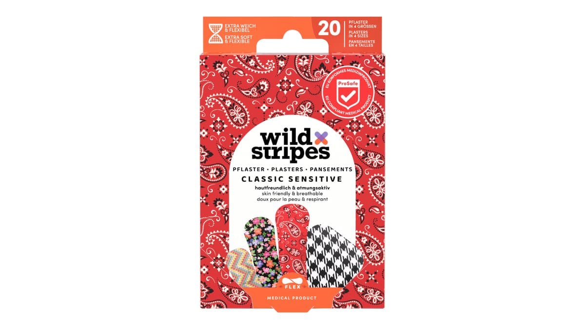 Wild Stripes Classic Sensitive 20 Plasters