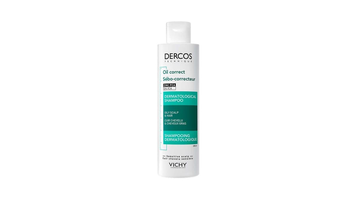VICHY Dercos Oil Control Dermatological Shampoo - For Oily Scalp & Hair 200ml