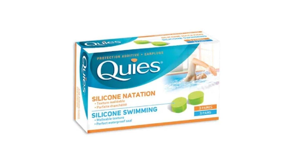 Quies Earplugs Silicone For Swimming 3 Pairs