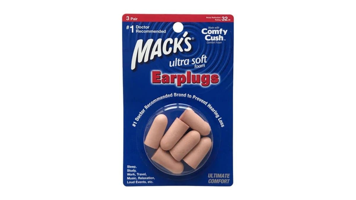 Mack's Ultra Soft Foam Earplugs Ultra Noise Blocker 33dB 3 Pairs