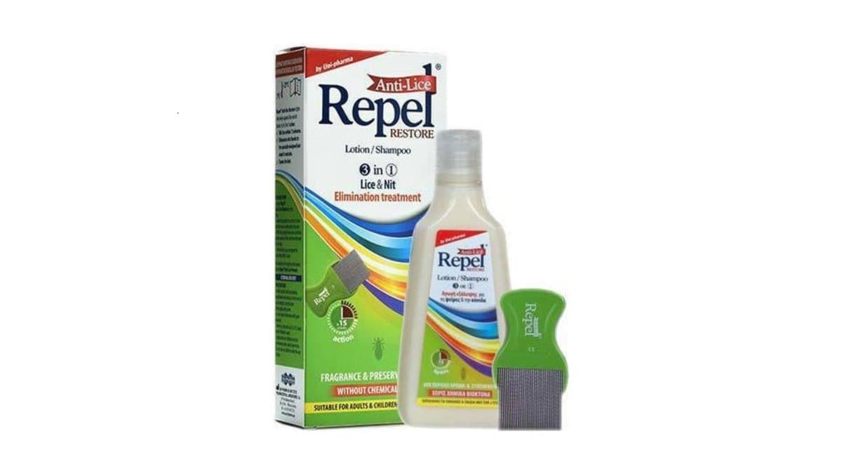 Uni-Pharma Anti-Lice Repel Restore Lotion/Shampoo 3 in 1 200g