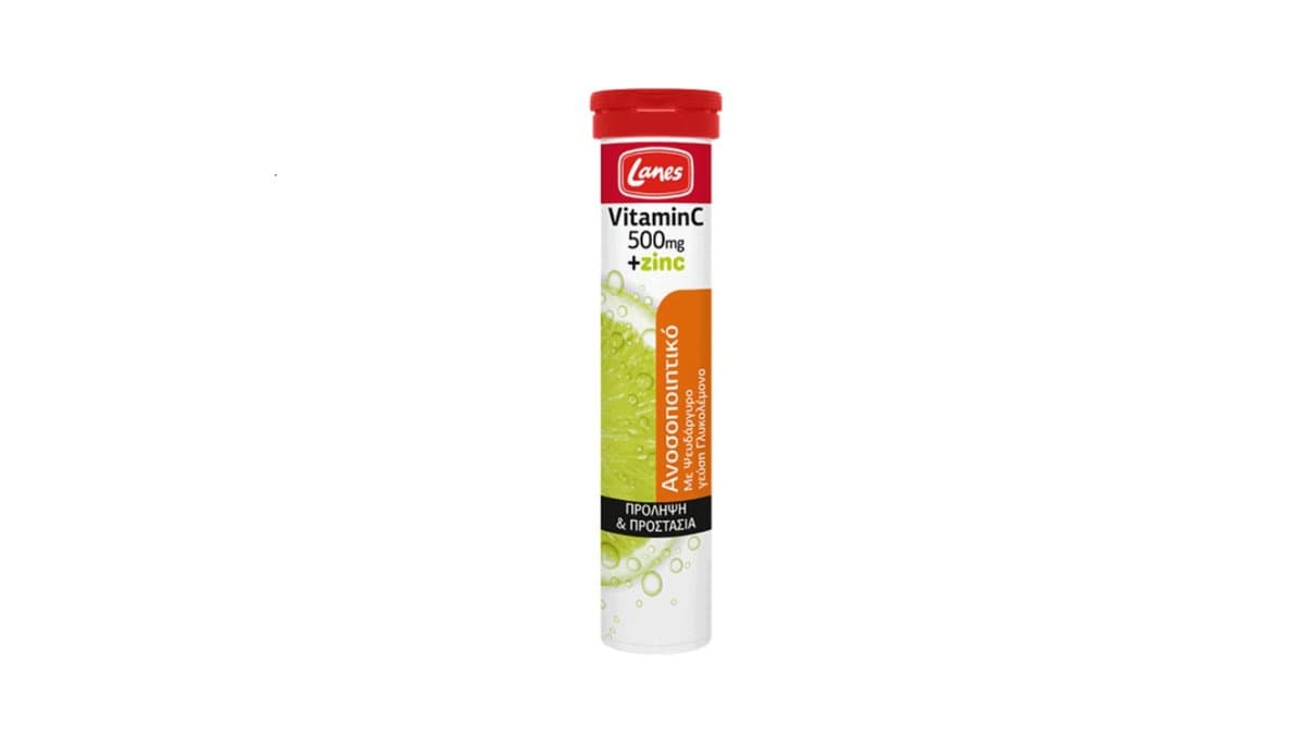 Lanes Vitamin C 500mg & Zinc 20 Eff. Tabs Lemon Flavour