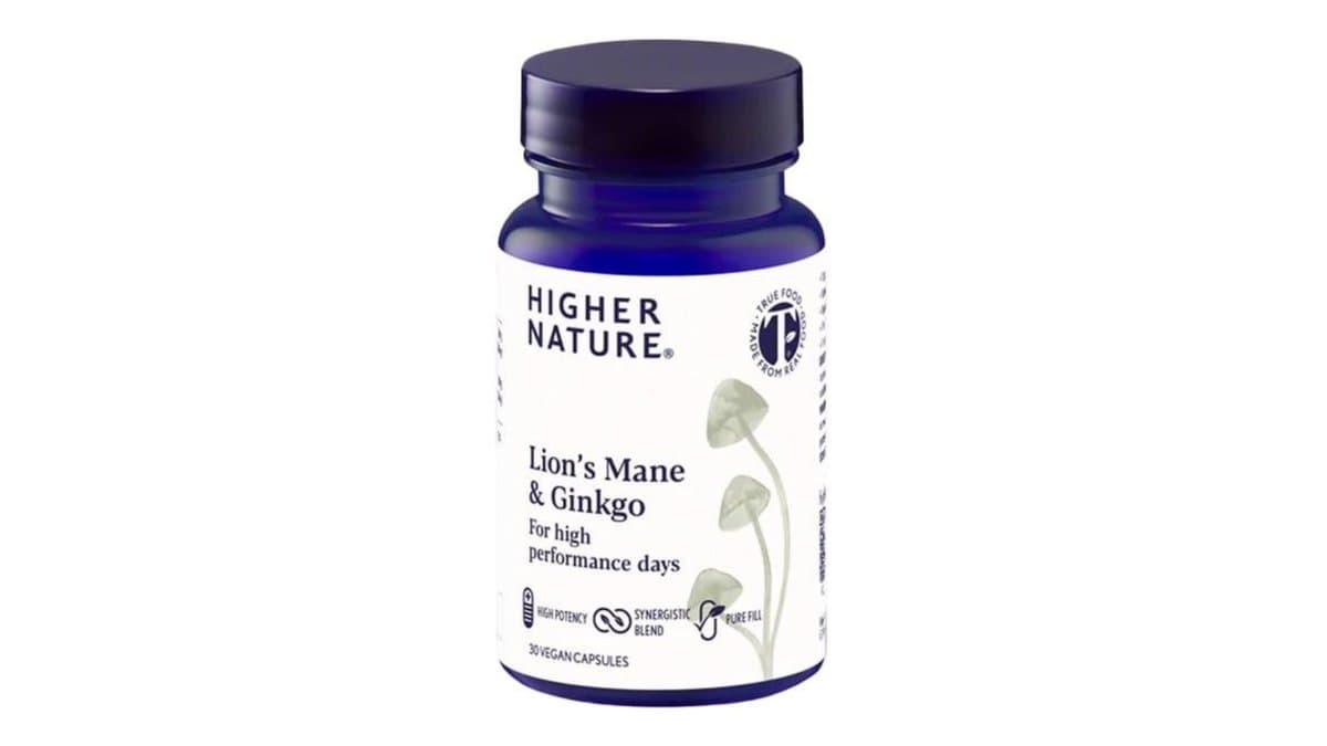 Higher Nature Lion's Mane & Ginkgo 30 Vegan Caps