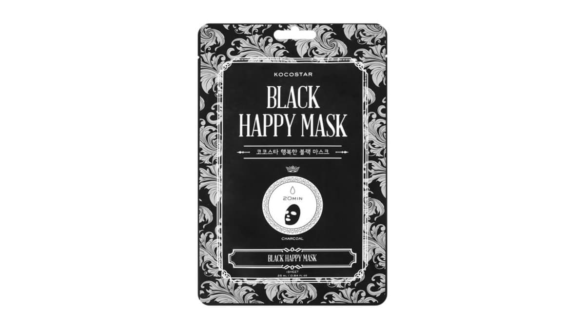 KOCOSTAR Black Happy Mask 20 Minutes 1 Sheet