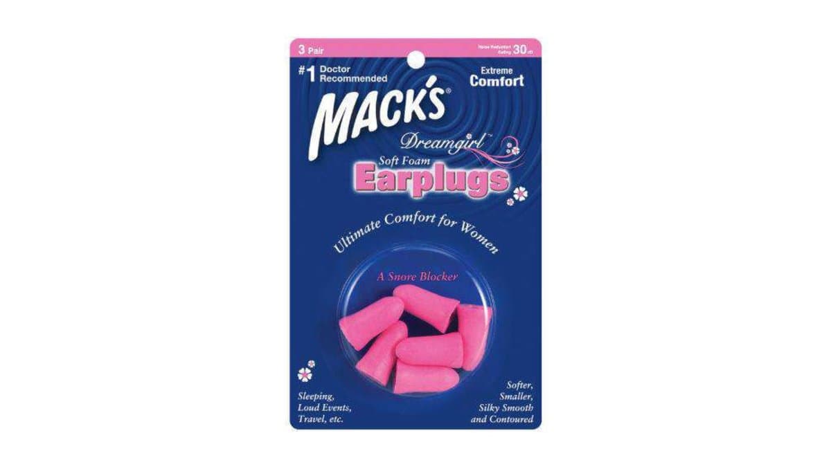 Mack's Dreamgirl Soft Foam Earplugs For Small or Sensitive Ear Canals 30dB 3Pair