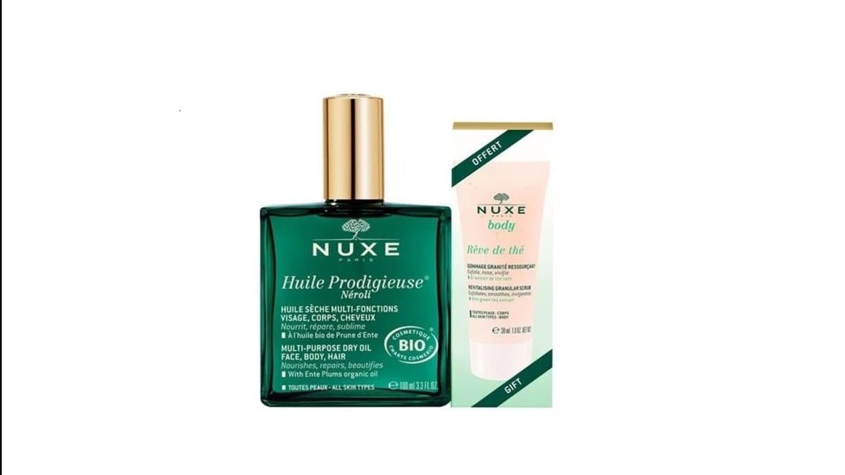 Nuxe Huile Prodigieuse Neroli Dry Oil 100ml + Reve De The Scrub 30ml
