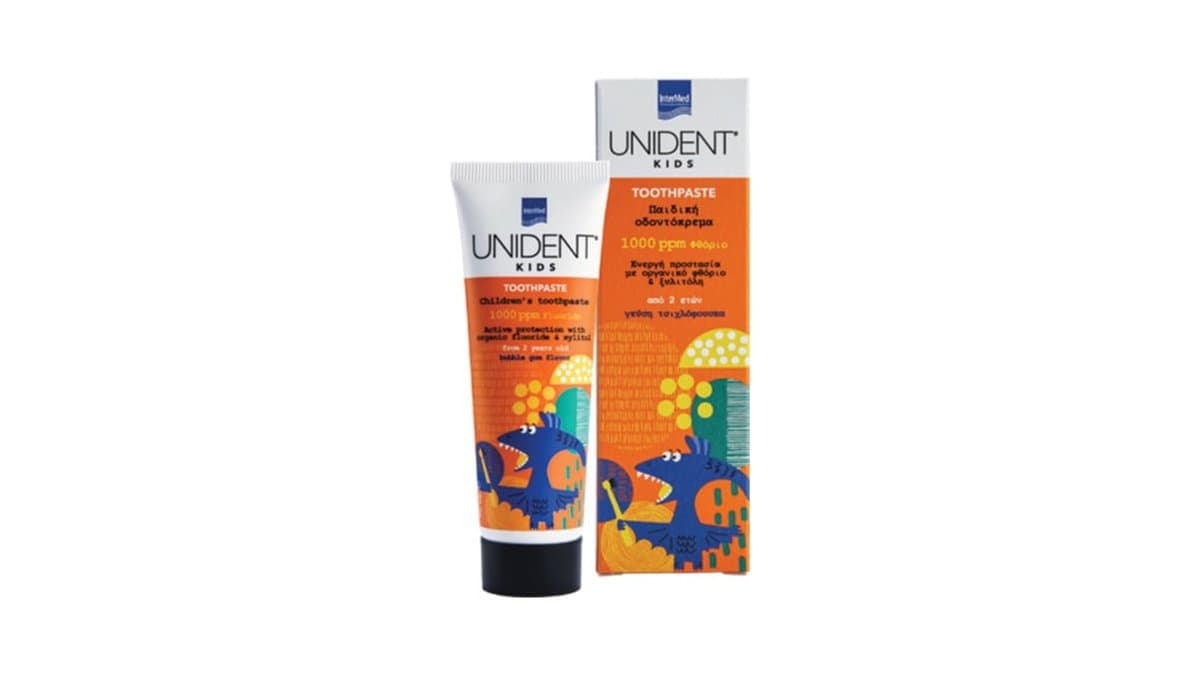Unident Children's Toothpaste 1000ppm Fluoride Bubble Gum Flavour 50ml