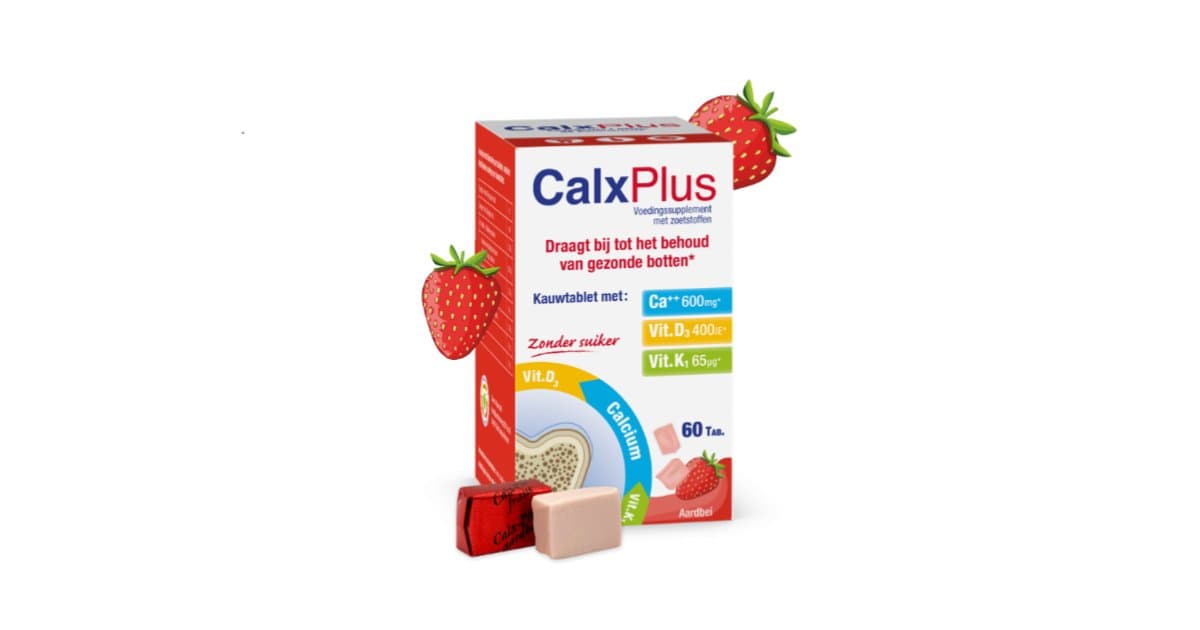Calx Plus 600mg Chewable 60 Tabs Strawberry