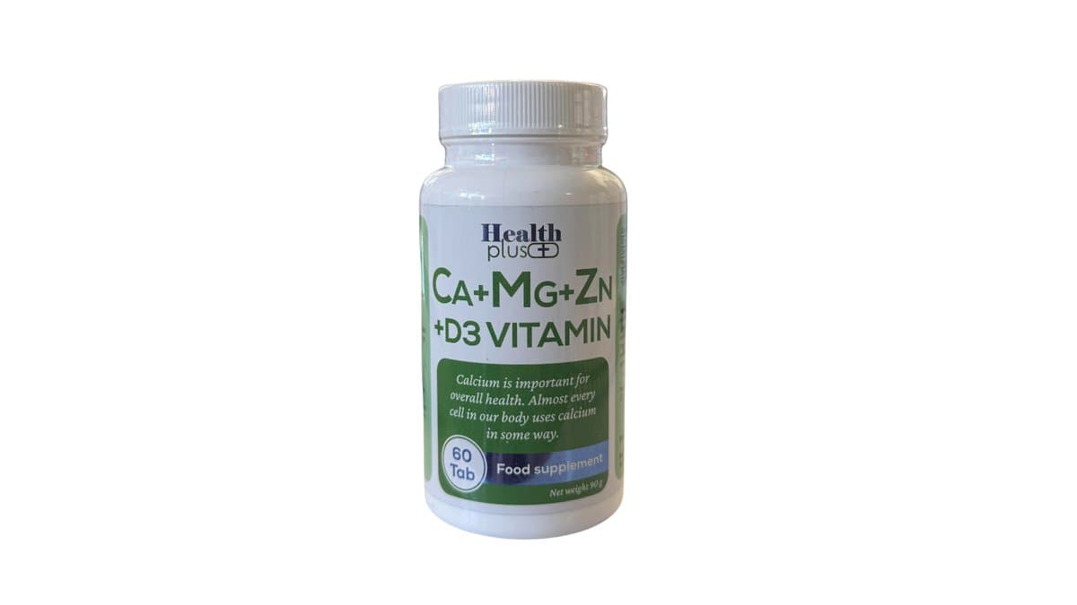 Health Plus Ca + Mg + Zn + D3 Vitamin 60 Tab