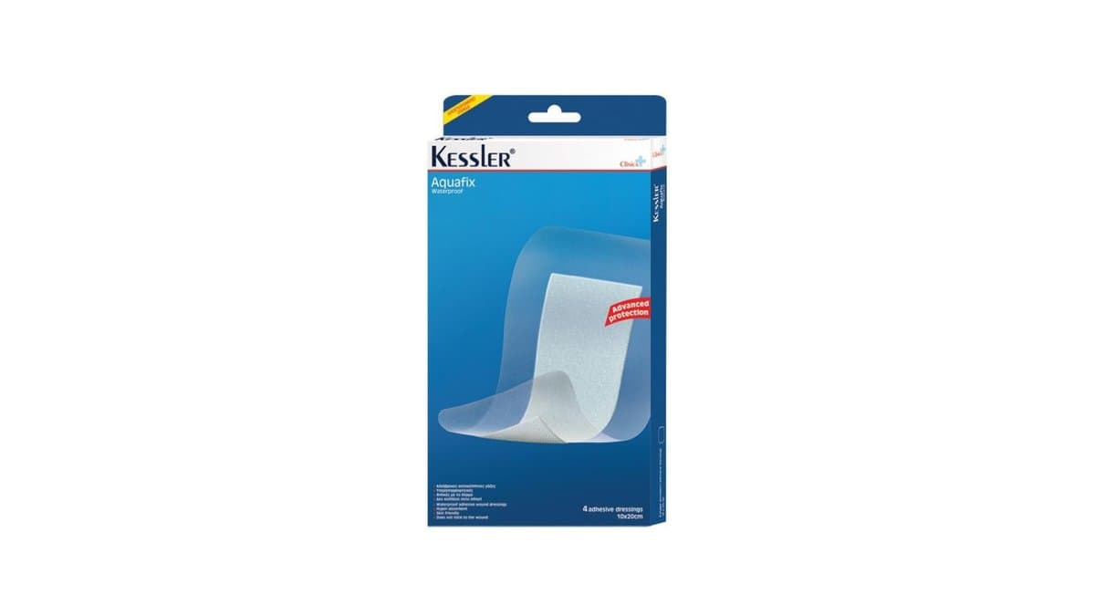 Kessler Aquafix Waterproof 4 Adhesive Dressings 10x20cm