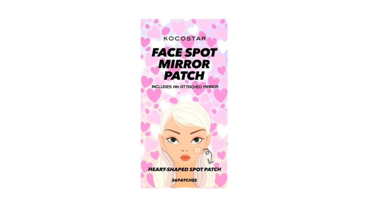 KOCOSTAR Face Spot Mirror Patch - Heart-Shaped Spot Acne Patch 36 Patches