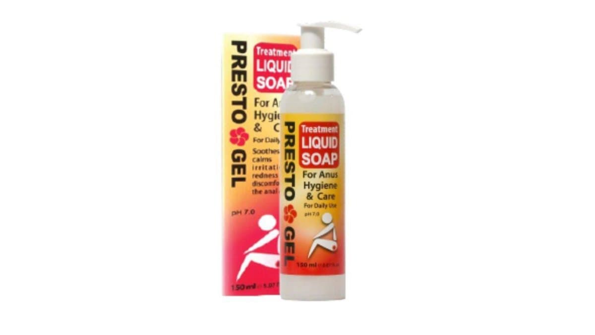 Presto Gel Treatment Liquid Soap pH 7.0 For Anus Hygiene & Care Daily Use 150ml