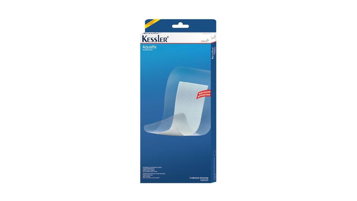 Kessler Aquafix Waterproof 3 Adhesive Dressings 10x25cm