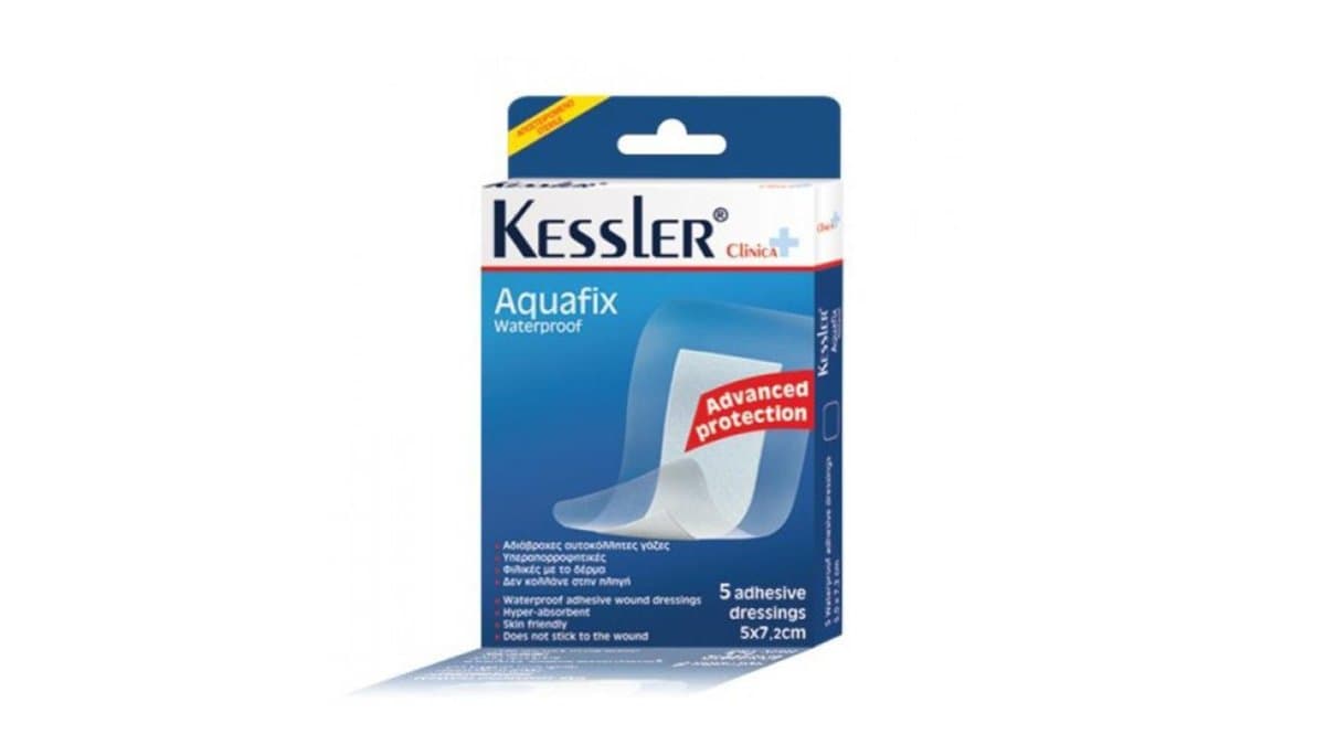 Kessler Aquafix Waterproof 5 Adhesive Dressings 5x7.2cm