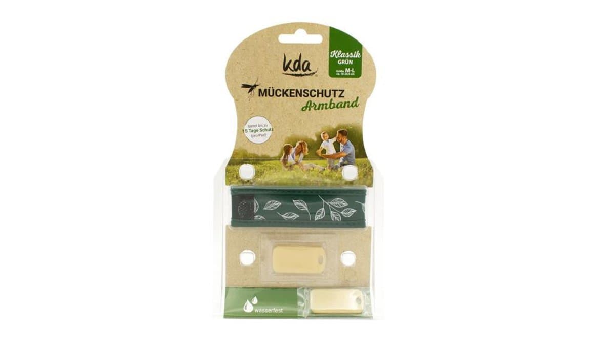KDA Wristband Anti-Mosquito Adults Classic Green White Leaves M-L